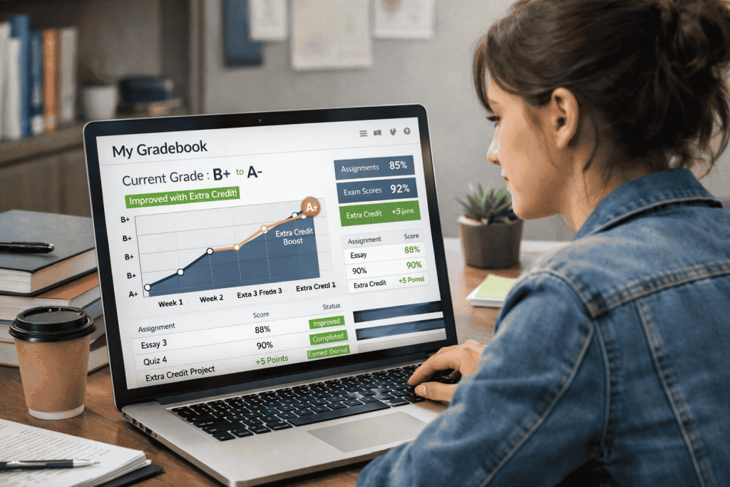 how much does extra credit increase grade