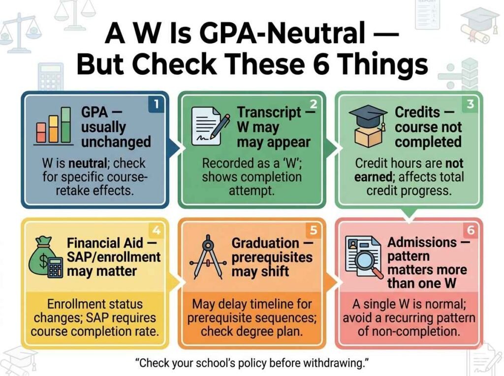 Academic consequences of withdrawing from a college class beyond GPA